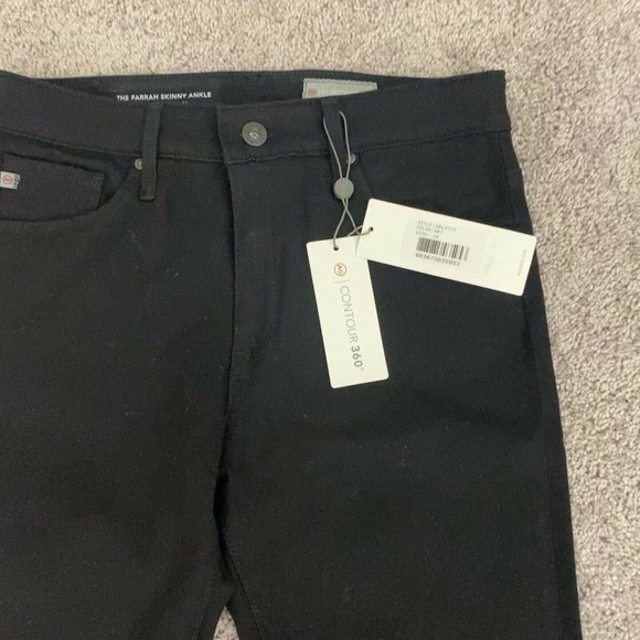 AG Farrah High Rise Skinny Ankle Crop Jeans Black Contour 360 sz 26! - Picture 5 of 7